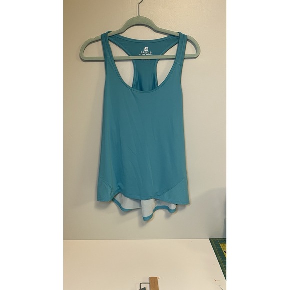 Free Country Tops - Free 2 B by Free Country Tank Top Turquoise Ventilated Swing Wicks Moisture XL